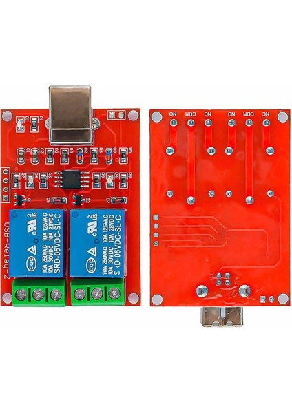 2 Kanal USB Röle Kontrol Modülü Bilgisayardan Cihaz Açma KAPAMAHIDUSBNONC220V10A Anahtar Uyumlu