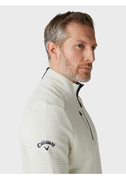 Midweight Textured 1/4 Zip Fleece - Erkek Dokulu Polar fiyatları