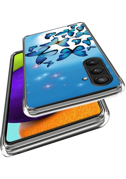 Samsung Galaxy S24+ Tpu Kılıf Ince Moda Desenli Koruyucu Telefon Kapağı-Mavi Kelebekler (Yurt Dışından) fiyatları