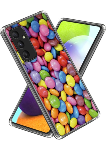 Samsung Galaxy A35 5g Tpu Kılıf Desen Baskılı Slim Telefon Kılıfı-Gökkuşağı Şekeri (Yurt Dışından)