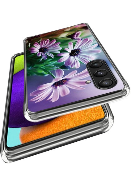 Samsung Galaxy S23 Fe Imd Desenli Kılıf Yumuşak Tpu Çizilmez Arka Kapak-Mor Kasımpatı (Yurt Dışından)