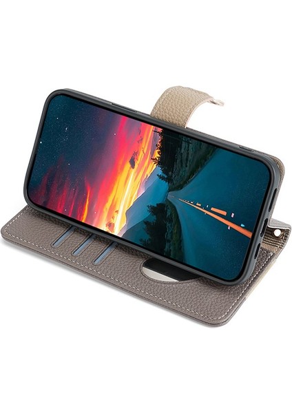 Samsung Galaxy A51 5g SM-A516 Cüzdan Kılıf Fermuarlı Pu Deri Crossbody Telefon Kapağı-Gri (Yurt Dışından)
