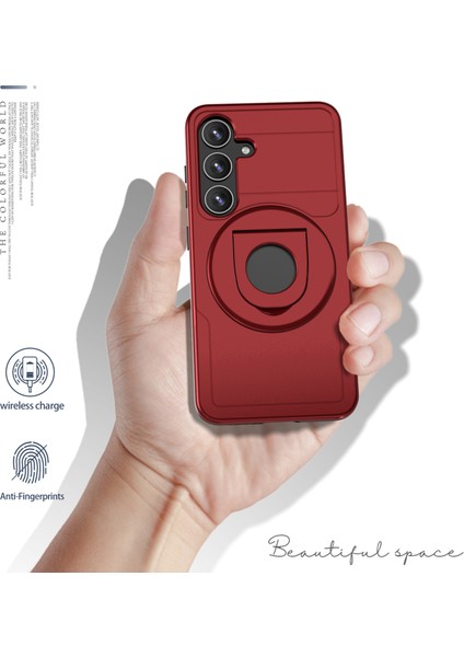 Samsung Galaxy S24+ Telefon Kılıfı Magsafe-Red ile Uyumlu Manyetik Kickstand Kapağı (Yurt Dışından) fiyatları