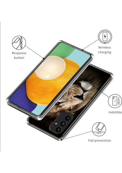 Samsung Galaxy A15 4g/5g Tpu Telefon Kılıfı Desen Baskı Çizilmez Darbeye Dayanıklı-Aslan Için (Yurt Dışından) modelleri