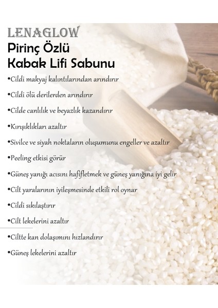 Pirinç Özlü Kabak Lifi Sabun fiyatları