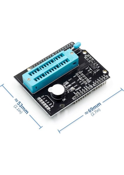 Arduino Avr Isp Programlama Shield Genişleme Kartı Zif Soket
