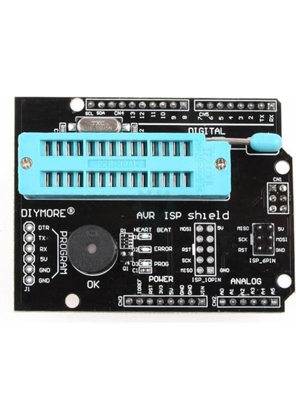 Arduino Avr Isp Programlama Shield Genişleme Kartı Zif Soket