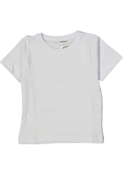 Beyaz Sade Kısa Kol Tişört