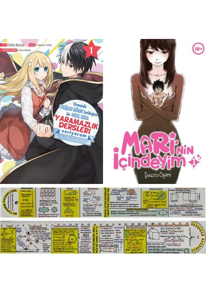 Yaramazlık Dersleri 1. Cilt - Mari'nin İçindeyim 1. Cilt 2'li Manga Seti – Matematik Öğreten Cetvel