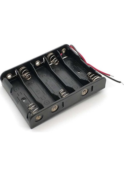 5'li Aa Kalem Pil Kutusu Yuvası 7.5V Kablolu Kalem Pil Tutucu