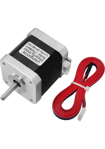 17HS8401 Nema 17 Step Motor 0.5n.m D Mil 2 Faz 1.8A 1.8 Derece 200 Adım 3D Yazıcı Printer