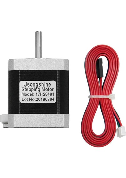 17HS8401 Nema 17 Step Motor 0.5n.m D Mil 2 Faz 1.8A 1.8 Derece 200 Adım 3D Yazıcı Printer