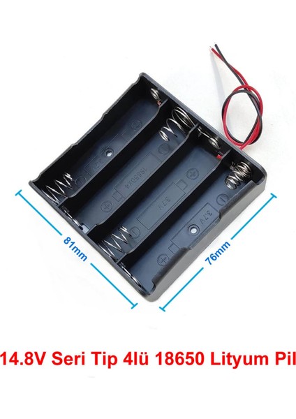18650 4lü Pil Kutusu Seri 4 Adet 14.8V Seri Lityum Lion Batarya Yuvası Mobil Güç Kaynağı Powerbank
