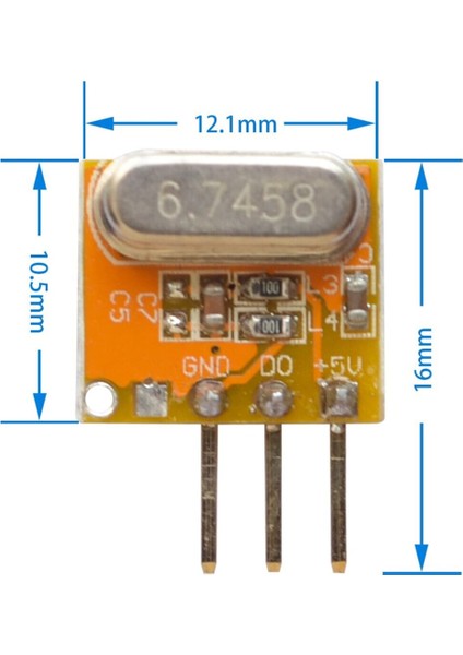 Süperheterodin 433MHZ RXB14 Rf Alıcı Modül Kablosuz Haberleşme Kumanda Oyuncak Rc Araba Kapı Alarm