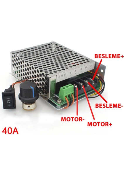 40A 50V Dc Motor Hız Kontrol Devresi Ayarlanabilir Motor Sürücü