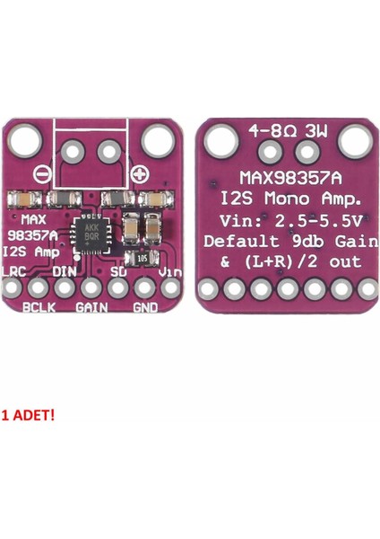 MAX98357 I2S 5V 3W Ses Yükseltici Amfi Class D Dijital Ses Müzik Kuvvetlendirici Amfilikatör Dac
