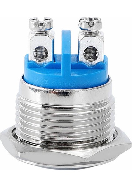 16MM Metal Panel Montaj Düz Kafa Push Buton No Dc 6A 12V Ac 3A 250V IP67 Su Geçirmez