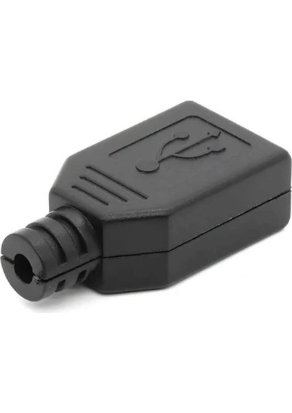 Kutulu USB Type A Dişi Soket USB 2.0 4 Pin Plastik Kapak Dıy Tip Elektronik