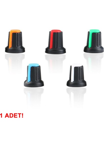 Plastik Pot Başlığı 6mm Potansiyometre Rotary Enkoder Ses Voltaj Kontrol 360 Derece