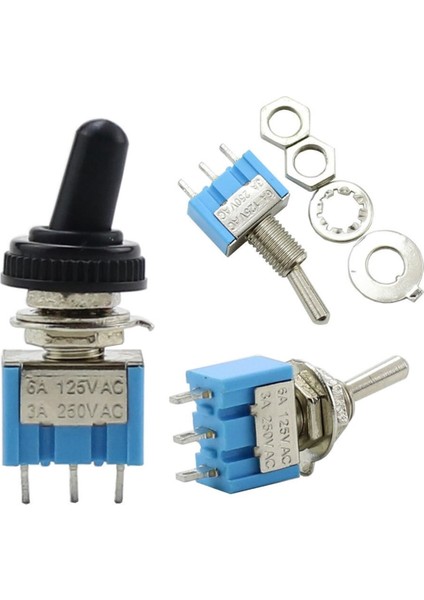 MTS-103 Mini Toggle Anahtar 3A 250V On / Off / On 3 Pin 3 Pozisyon Uyumlu