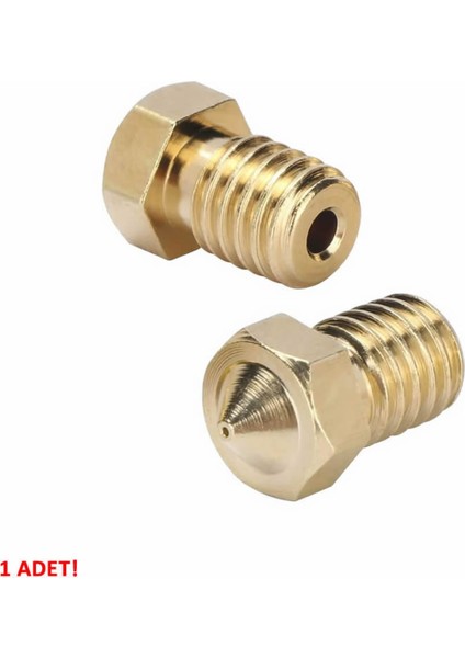 0.4mm x 1.75MM M6 Prinç Nozzle 3D Yazıcı Printer 1.75MM Filament Uyum Mk8 Cr-10 CR-10S Ender fiyatları