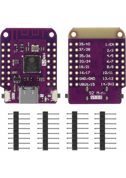 ESP32 S2 Mini Geliştirme Kartı Wifi Type-C 240MHZ 4mb Flash 2mb Psram Micropython Wemos Lolin