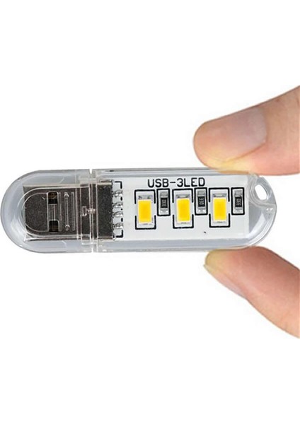 Mini USB LED Lamba 5730 Smd 3 LED Anahtarlık Portatif Taşınabilir Gece Lambası Masa Aydınl.kamp
