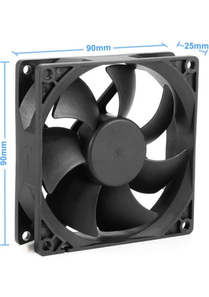 Dc 12V Fan 90X90MM 9025 3200RPM 9X9CM Sessiz 2 Pin Fırçasız Soğutma Kuluçka Ekran Kartı fiyatları