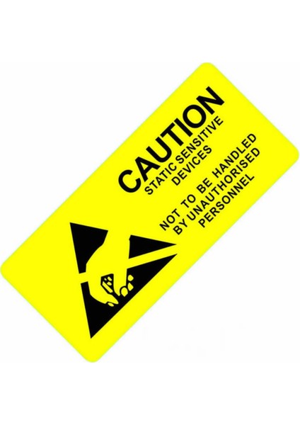 10 Adet Antistatik Uyarı Etiketi Elektrostatik Elektrik Esd Ikaz Caution Dikkat Yapışkan Stiker