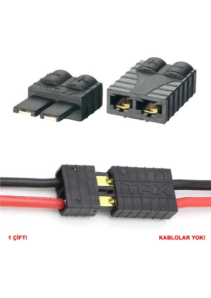 Trx Erkek Dişi Soket Çifti Traxxas Altın Kaplama 30A Lityum Lipo Pil Batarya Akü Bağlantı