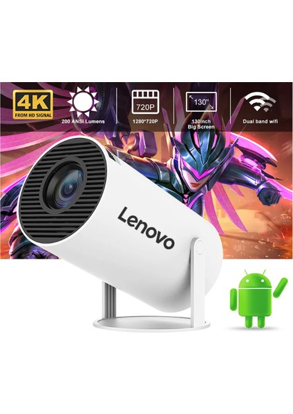 HY300 Yeni Projektör 4K Android 11 Wıfı6 Bt5.0 1080P 1280*720P Ev Sineması Tv Ekran Projecteur Açık Taşınabilir Projetor