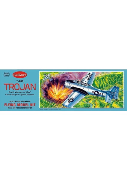 901 1/30 N.a. Trojan -40 Cm.-Lastik Motorlu Uçak K