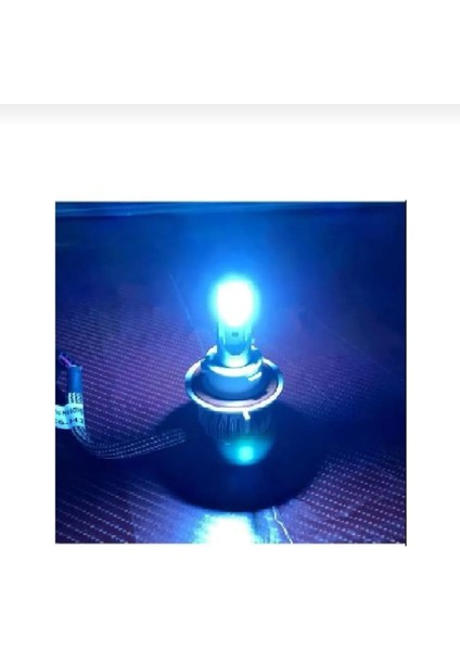 H4 Buz Mavi Şimşek Etkili LED Zenon AMPU10800 Lm 12000K- Yüksek Aydınlatma Gücü