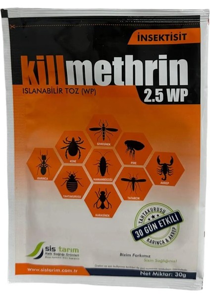 Killmethrin 2.5WP Akrep Ilacı 30 Gram
