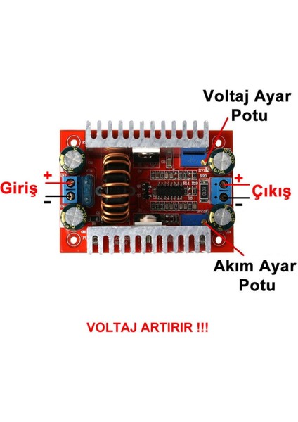 400W Akım Kontrollü Boost Voltaj Yükseltici Modül LED Sürücü Dc Dc Çevirici 60V 15A Regülatör 400 Watt Güç Kaynağı Step Up