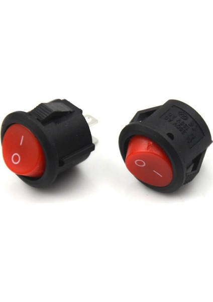 Yuvarlak 2 Pin Anahtar Rocker Switch Mini Buton Kırmızı Aç Kapa fiyatları