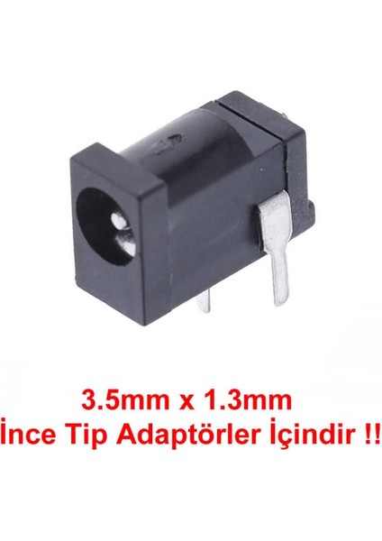 3.5mm x 1.3mm Dc Güç Soketi Plastik DC002 Pcb Tip Adaptör Bağlant
