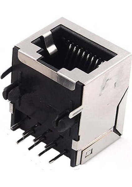 8P8C Metal RJ45 Soket Ethernet Bağlantı Soketi 8 Pin Pcb Montaj