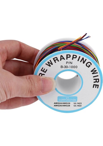 280 Metre 8 Renk 0.25MM Tel Kalınlığı 30AWG Makara Atlama Kablosu fırsatları