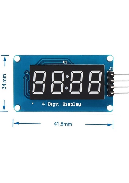 TM1637 4 Hane Bit Seri Kırmızı 7 Segment Ekran 0.36 Inch Saat Iıc Dijital Gösterge Display Alarm