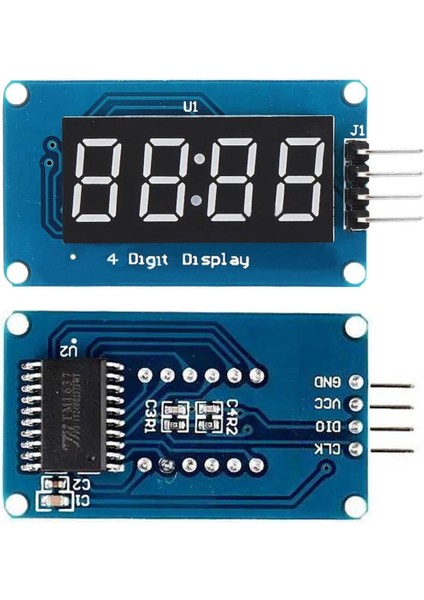 TM1637 4 Hane Bit Seri Kırmızı 7 Segment Ekran 0.36 Inch Saat Iıc Dijital Gösterge Display Alarm