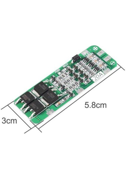 3s 20A 12,6V Bms Koruma Kartı Lityum Batarya 18650 Li-Ion Lipo Protection Module