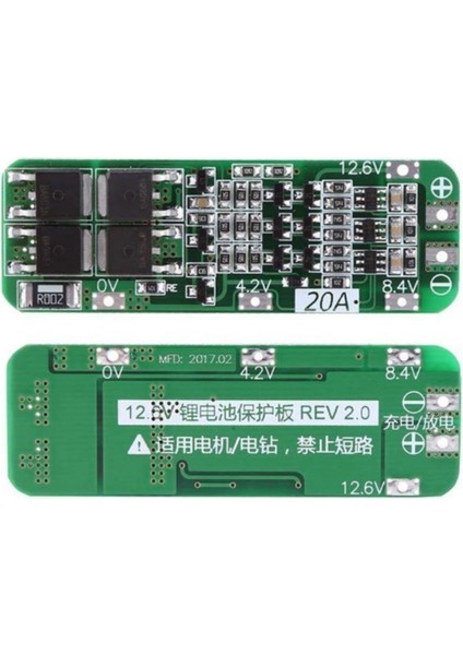 3s 20A 12,6V Bms Koruma Kartı Lityum Batarya 18650 Li-Ion Lipo Protection Module