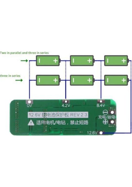 3s 20A 12,6V Bms Koruma Kartı Lityum Batarya 18650 Li-Ion Lipo Protection Module