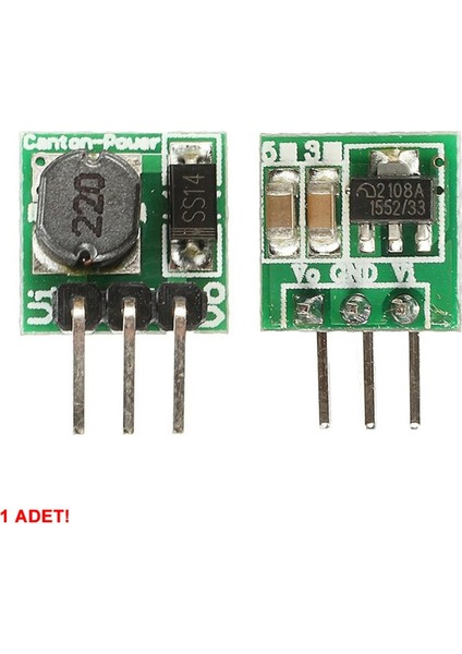 0.8V To 3.3V Voltaj Yükseltici Modül Mini Step Up Boost Maksimum 500MA 150KHZ %85 Verim