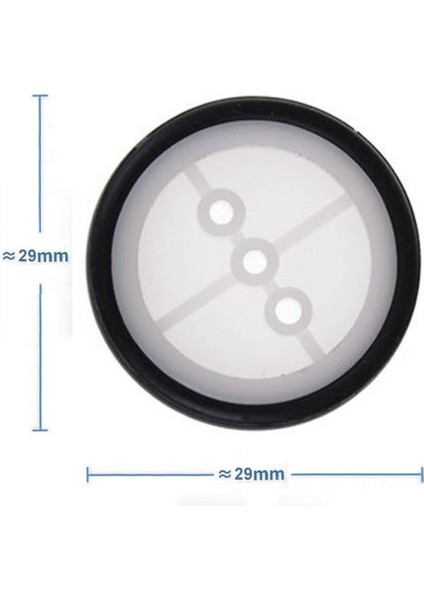 29MM Mini Rubber Tekerlek 2mm Mil Uyumlu Robot Oyuncak Wheel