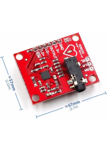 AD8232 Ekg Kalp Atışı Izleme Sensör Modülü Seti - Nabız Sensörü