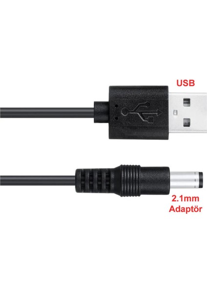 USB 5V To 5.5x2.1mm Adaptör Çevirici Kablo 1.8 Metre Güç Kablosu Kamera Tablet Cep Telefonu modelleri