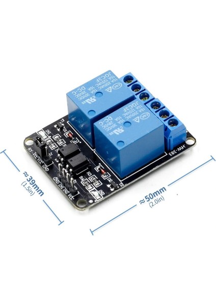 2 Kanal 12V Röle Modül -- Ac 250V 10A -- Optokuplör Izolasyon