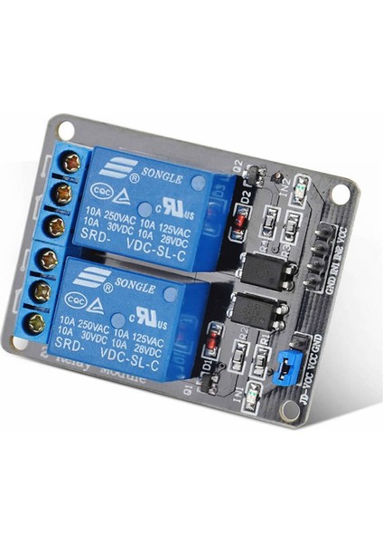 2 Kanal 12V Röle Modül -- Ac 250V 10A -- Optokuplör Izolasyon